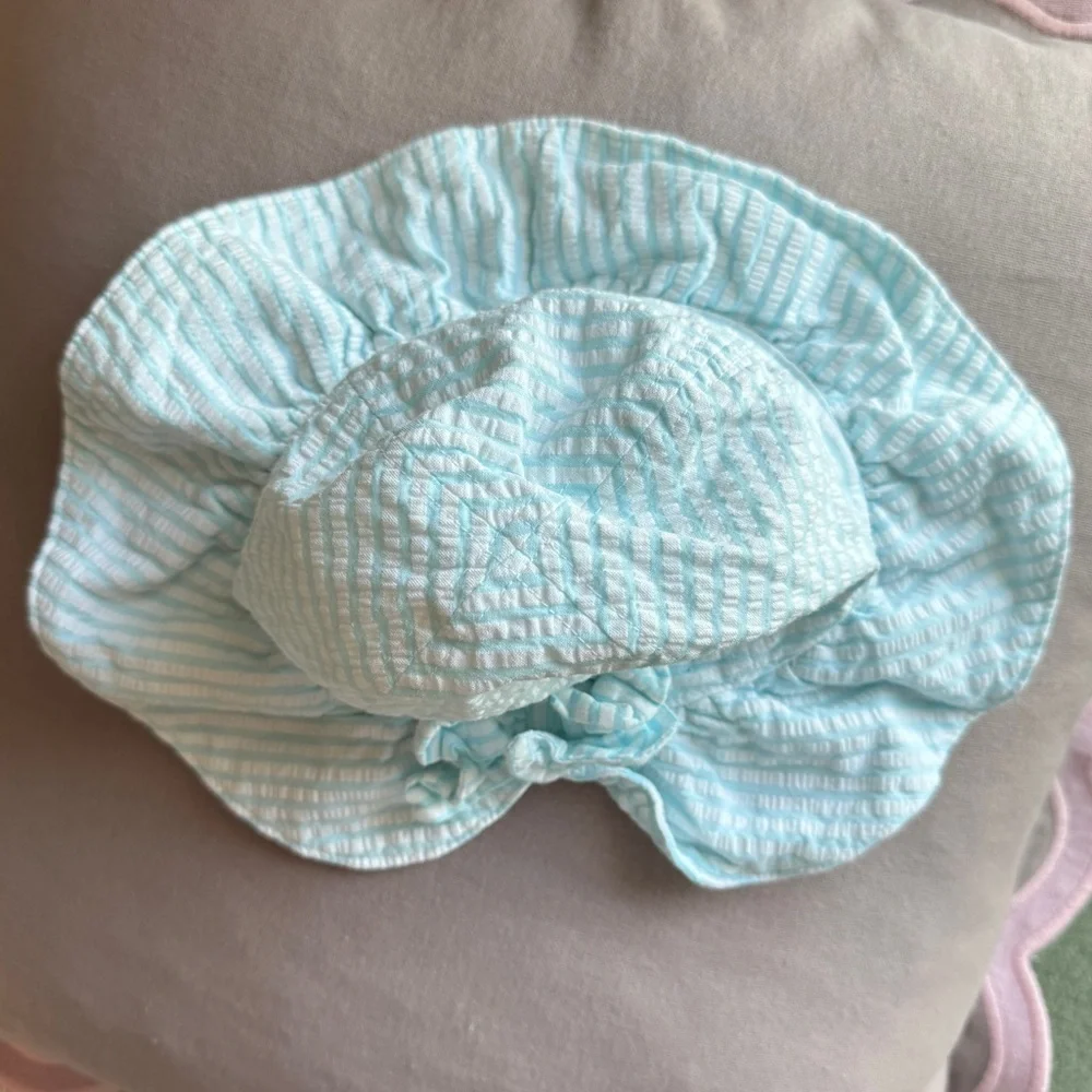 Blue and White Stripe Gymboree Sun Hat